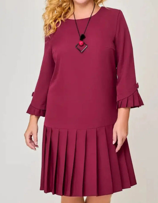💌[S-5XL]👗Kiváló minőségű, elegáns ruha egyszínűben