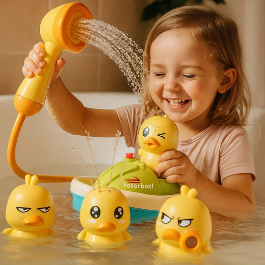 🦆 Elektromos vízijáték kacsacsónakkal – fröccsenő víz és interaktív szórakozás! 💦