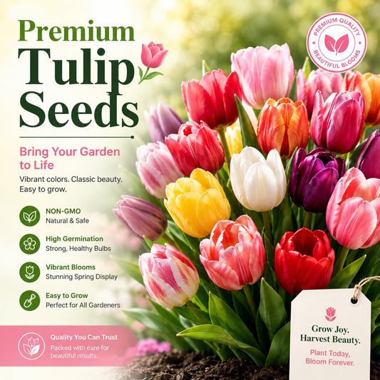 🌷Ritka tulipánmagok – Színes tavaszi virágok cserepekbe, szegélyekbe és kertekbe