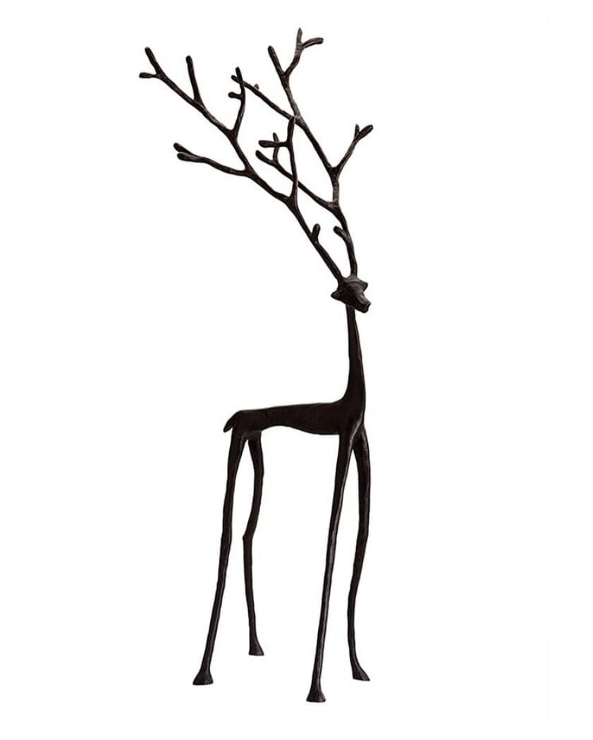 🎅Karácsonyi bestseller 🦌 Fekete rénszarvas figura, karácsonyi dekoráció