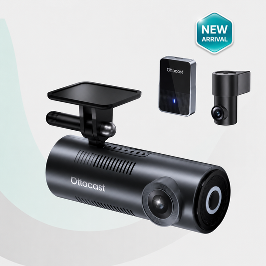 OttoSafe Cam 3 az 1-ben dupla autós kamera és vezeték nélküli CarPlay adapter