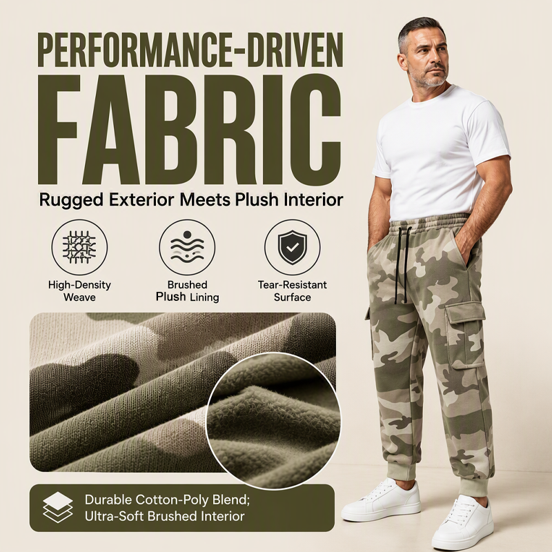 👖 Férfi mintás cargo nadrág húzózsinórral – Bő szabású & utilitárius stílus 🌿