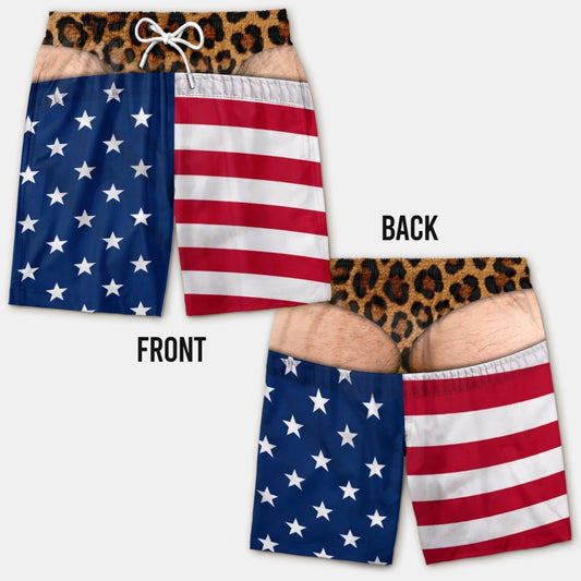 Vicces Hamis Seggű Fürdőruhák - Újdonság, Tréfa Strandnadrág Férfiaknak