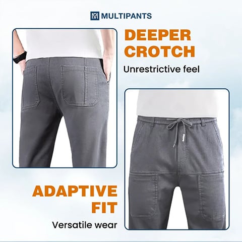 👖🔥 MultiPants – Extra Rugalmas & Strapabíró Sokzsebes Férfi Cargo Nadrág | Maximális Kényelem
