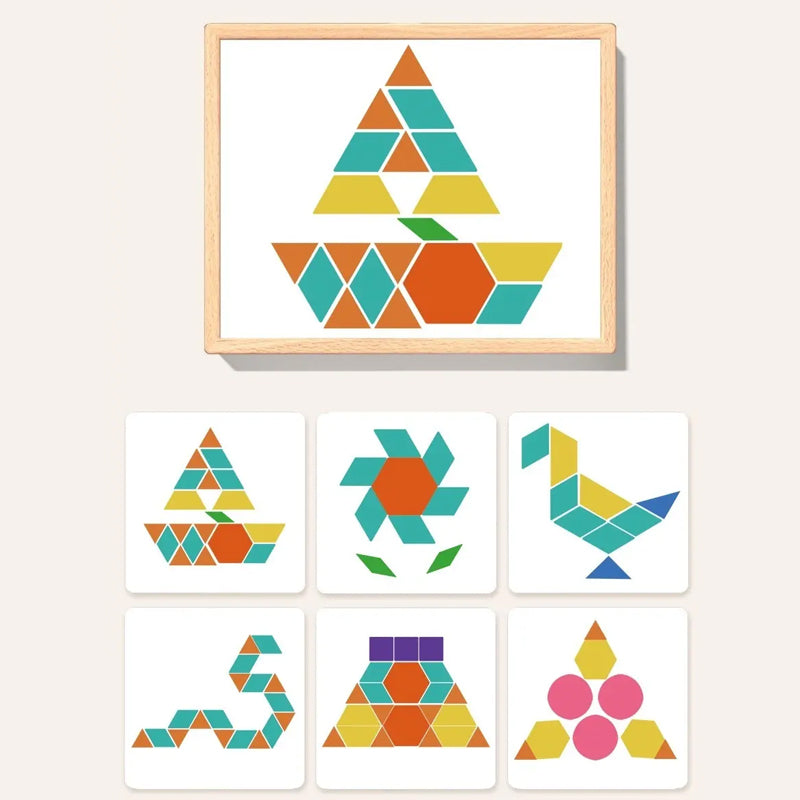 🎁 A tökéletes ajándék! Mágneses fa puzzle készlet mágneses mintákkal 🧠🧩