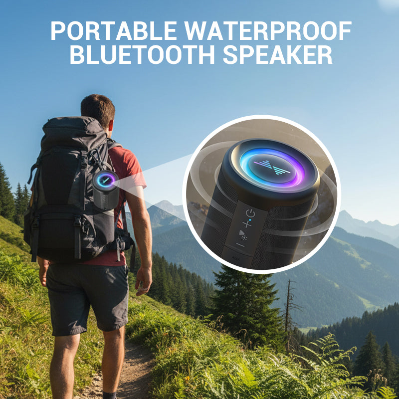 🎵 Hordozható, vízálló Bluetooth hangszóró
