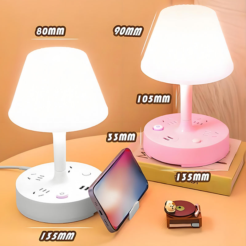 ✨✨Asztali lámpa USB-porttal és hálózati csatlakozóval