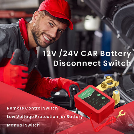 🚗⚡Távirányítású 12V/24V-os autóakkumulátor-leválasztó kapcsoló🔋
