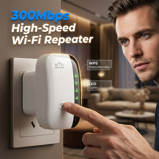 300 Mbps-es Wi-Fi-ismétlő és jel erősítő
