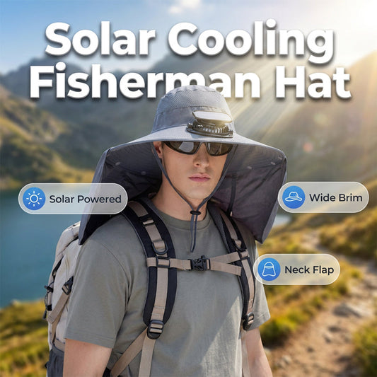 🎣 Beépített ventilátorral ellátott szabadtéri horgász sapka – lélegző hálós anyag, állítható szellőzés – utánvéttel 💪