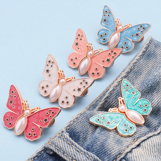 🌸🦋  Levehető, pillangó alakú övcsat – szerszám nélkül állítható, ideális farmerokhoz, szoknyákhoz és ruhákhoz✨👗