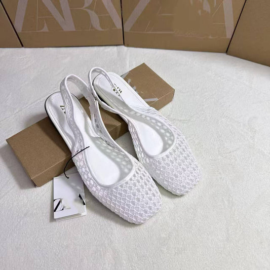 👡🌸 Női fonott nyitott sarkú szandál – Elegáns fonott textúra, amely azonnal francia sikket és laza eleganciát kölcsönöz ✨